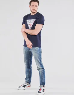 T-shirts & Polos^Guess - TRIESLEY CN SS TEE Marine