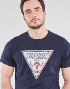 T-shirts & Polos^Guess - TRIESLEY CN SS TEE Marine
