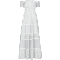 Robes^Guess - ZENA LONG DRESS Blanc