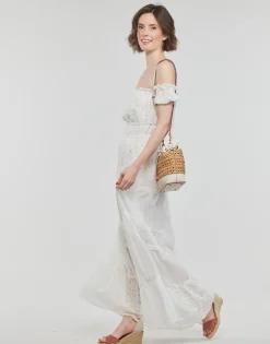 Robes^Guess - ZENA LONG DRESS Blanc
