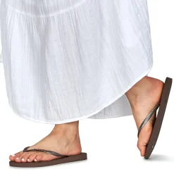 Tongs^Havaianas - SLIM LOGO METALLIC Marron
