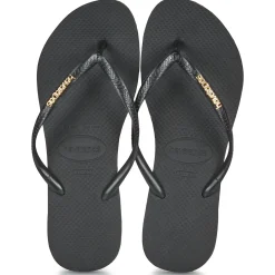 Tongs^Havaianas - SLIM LOGO METALLIC Noir
