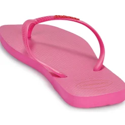 Tongs^Havaianas - SLIM SQUARE LOGO POP UP Rose