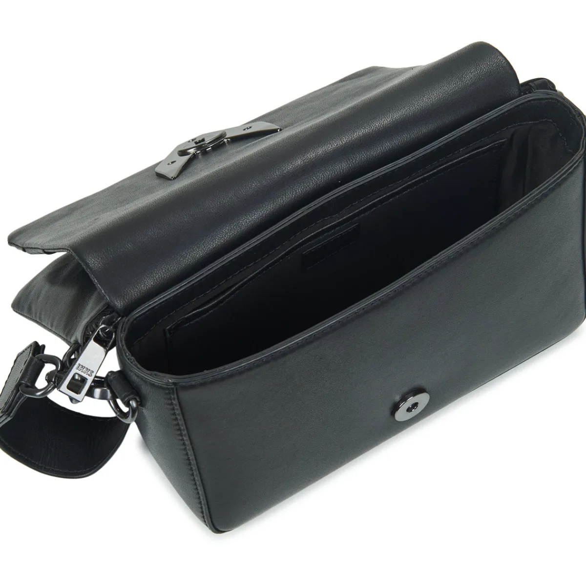 Besaces / Sacs Bandoulière^Ikks - 111 CUIR DRAPE Noir