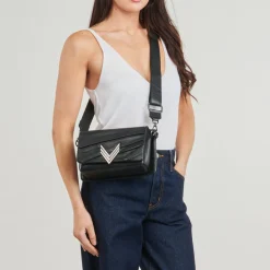Besaces / Sacs Bandoulière^Ikks - 111 CUIR DRAPE Noir