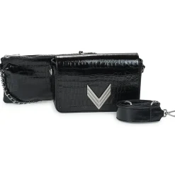Besaces / Sacs Bandoulière^Ikks - 111 VARNISH Noir