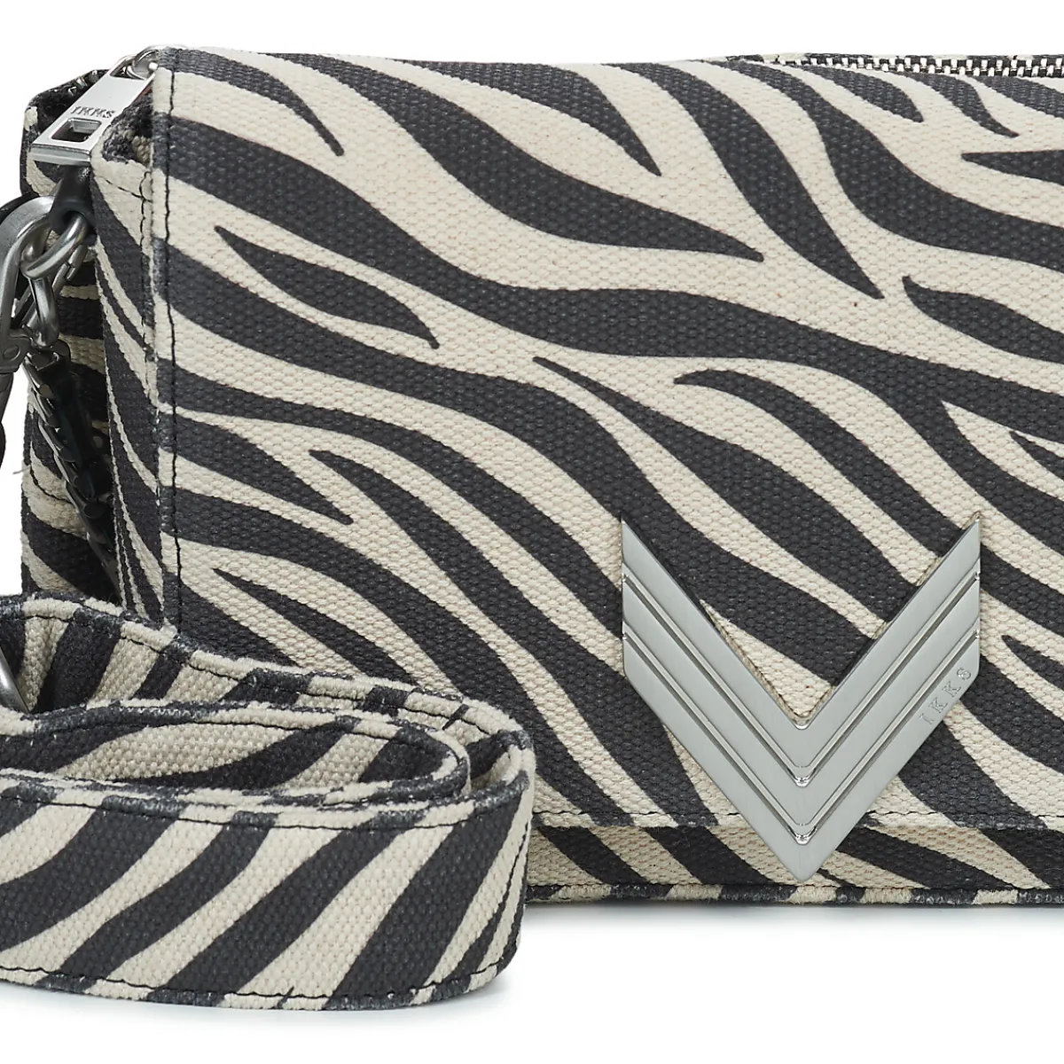 Besaces / Sacs Bandoulière^Ikks - 111 ZEBRE TOILE COTON IMPRIME