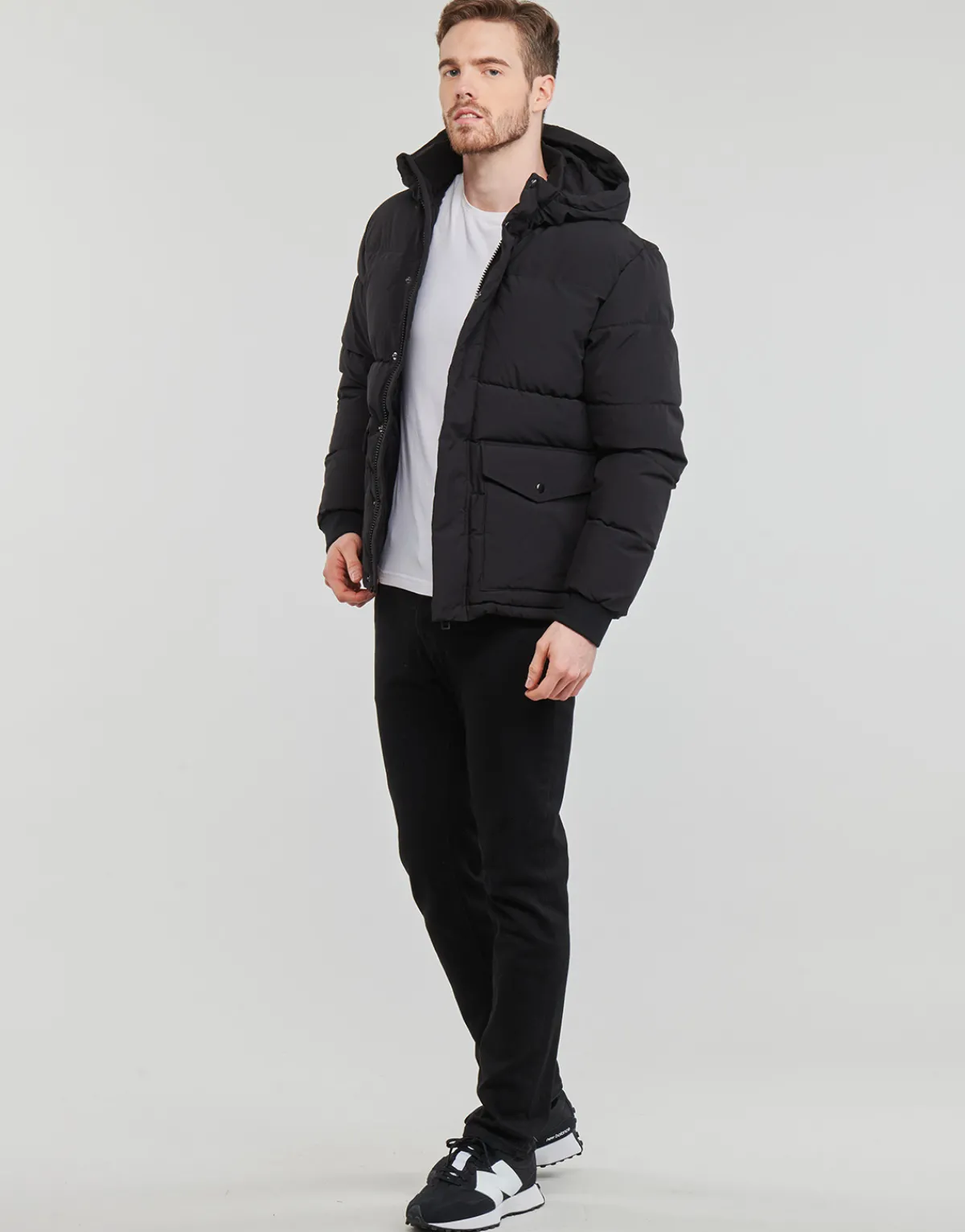 Manteaux^Jack & Jones - JJDAVID PUFFER JACKET Noir