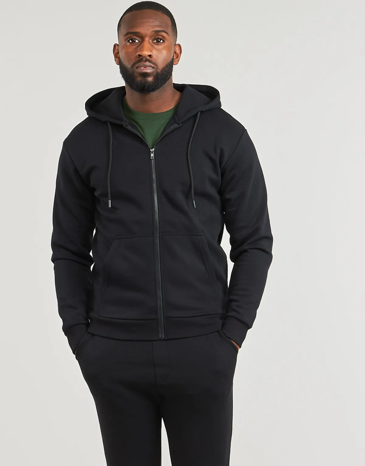 Sweats & Polaires^Jack & Jones - JJEBRADLEY SWEAT ZIP HOOD Noir