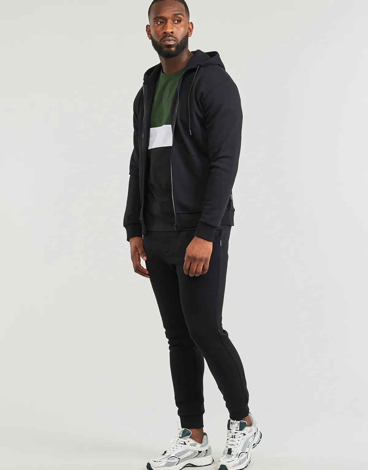 Sweats & Polaires^Jack & Jones - JJEBRADLEY SWEAT ZIP HOOD Noir