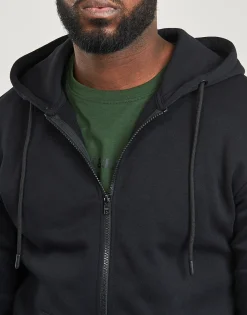 Sweats & Polaires^Jack & Jones - JJEBRADLEY SWEAT ZIP HOOD Noir