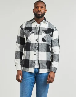 Chemises^Jack & Jones - JJEDARREN BUFFALO OVERSHIRT LS Blanc