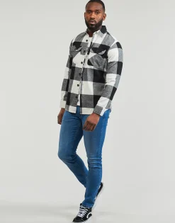 Chemises^Jack & Jones - JJEDARREN BUFFALO OVERSHIRT LS Blanc