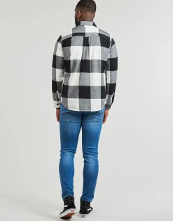 Chemises^Jack & Jones - JJEDARREN BUFFALO OVERSHIRT LS Blanc
