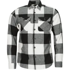 Chemises^Jack & Jones - JJEDARREN BUFFALO OVERSHIRT LS Blanc