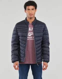Manteaux^Jack & Jones - JJEFLY PUFFER COLLAR Marine