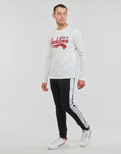 T-shirts & Polos^Jack & Jones - JJELOGO TEE LS O-NECK 2 COL AW23 SN Blanc