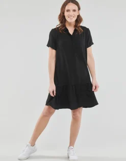 Robes^JDY - LION S/S PLACKET DRESS Noir