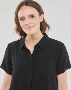 Robes^JDY - LION S/S PLACKET DRESS Noir
