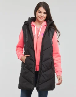 Manteaux^JDY - SKYLAR PADDED HOOD WAISTCOAT OTW Noir