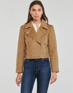 Vestes^JDY - TENNESSEE LEO BIKER JACKET OTW QIQ Marron
