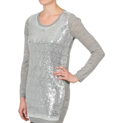 Tops / Blouses^La City - PULL SEQUINS Gris