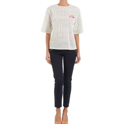 Tops / Blouses^Manoush - FLOWER BADGE Blanc