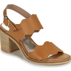 Sandales Et Nu-pieds^Myma - 7745MY01-CUIR-FOULONNE-NATUREL Marron