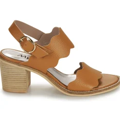 Sandales Et Nu-pieds^Myma - 7745MY01-CUIR-FOULONNE-NATUREL Marron