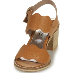 Sandales Et Nu-pieds^Myma - 7745MY01-CUIR-FOULONNE-NATUREL Marron