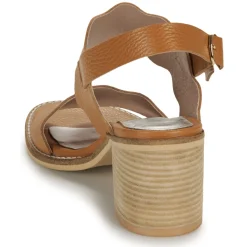 Sandales Et Nu-pieds^Myma - 7745MY01-CUIR-FOULONNE-NATUREL Marron