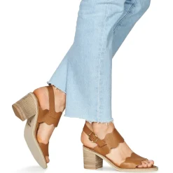 Sandales Et Nu-pieds^Myma - 7745MY01-CUIR-FOULONNE-NATUREL Marron