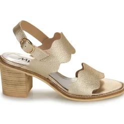 Sandales Et Nu-pieds^Myma - 7745MY02-SAND-TRUNCK-PLATIN=7745MYXX-CUIR-FOULONNE-TRUNK-PLATINE Doré