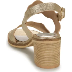 Sandales Et Nu-pieds^Myma - 7745MY02-SAND-TRUNCK-PLATIN=7745MYXX-CUIR-FOULONNE-TRUNK-PLATINE Doré
