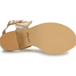 Sandales Et Nu-pieds^Myma - 7745MY02-SAND-TRUNCK-PLATIN=7745MYXX-CUIR-FOULONNE-TRUNK-PLATINE Doré