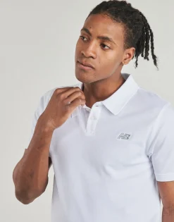 T-shirts & Polos^New Balance - COTTON PIQUE POLO Blanc