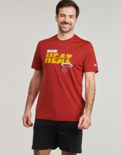 T-shirts & Polos^New-Era - NBA ESSENTIALS TEE MIAMI HEAT Rouge