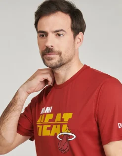 T-shirts & Polos^New-Era - NBA ESSENTIALS TEE MIAMI HEAT Rouge