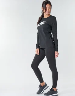T-shirts & Polos^Nike - W NSW TEE ESSNTL LS ICON FTR Noir