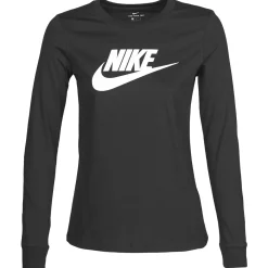 T-shirts & Polos^Nike - W NSW TEE ESSNTL LS ICON FTR Noir