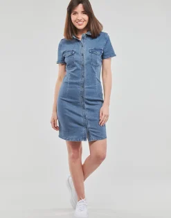 Robes^Noisy May - NMJOY  S/S DRESS MB NOOS BleuMedium