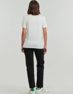 T-shirts & Polos^Only - ONLABELLA L/S GLITTER V-NECK CS KNT Blanc