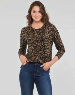 Tops / Blouses^Only - ONLANA L/S AOP TOP CC JRS Marron