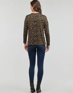 Tops / Blouses^Only - ONLANA L/S AOP TOP CC JRS Marron