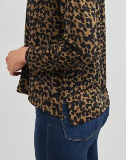 Tops / Blouses^Only - ONLANA L/S AOP TOP CC JRS Marron