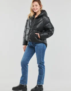 Manteaux^Only - ONLANJA FAUX LEATHER PUFFER CC OTW Noir