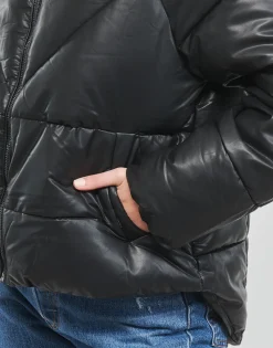 Manteaux^Only - ONLANJA FAUX LEATHER PUFFER CC OTW Noir