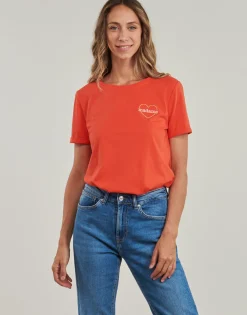T-shirts & Polos^Only - ONLBEATE LIFE S/S HEART TOP CS JRS Rouge