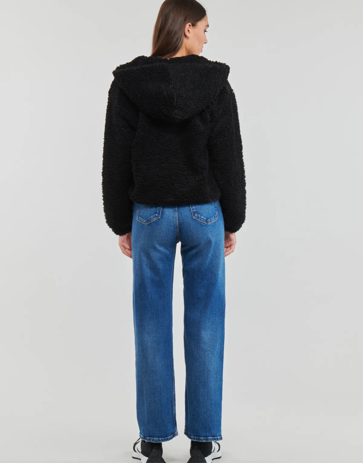 Vestes^Only - ONLELLIE SHERPA HOODED JACKET CC OTW Noir