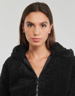 Vestes^Only - ONLELLIE SHERPA HOODED JACKET CC OTW Noir